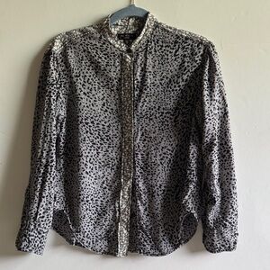 Rag & Bone Leopard Print Button-Up Shirt